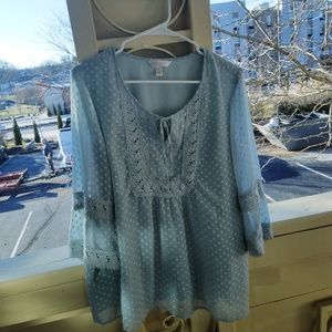 Bohemian blue blouse